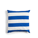 Декоративная подушка Капок / королевский синий / широкие полосы