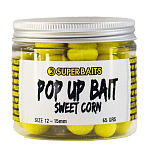Superbaits 99001 SB сладкая кукуруза Pop Ups 65g Pop Ups Золотистый Yellow 12-15 mm 