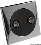 Double TV-socket, chromed, 14.490.03