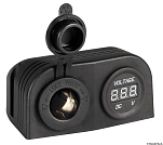 Digital voltmeter and power outlet flat mounting, 14.517.32