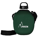 Laken 127FV Алюминиевая столовая 1L С неопреновым чехлом и плечевым ремнем Зеленый Green