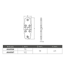 Купить Forniture nautiche italiane 4949507 102x38x4.6 mm Петля из нержавеющей стали Серебристый Silver 7ft.ru в интернет магазине Семь Футов