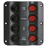 Talamex 14576010 Панель переключения Wave Design 4 Переключатели 12V Желтый Black