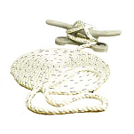 Seachoice 50-47511 Premium 9 mm 3 Strand Braided Nylon Rope Белая White 4.5 m 