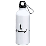 Kruskis MD4049S101S176 Sailing Heartbeat 800ml Алюминиевая бутылка Бесцветный White