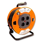 Tm electron TMUAD250 Катушка для кабеля 4 розетки 50 m Золотистый Orange  Techinn