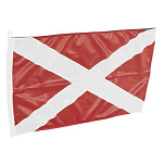 Oem marine FL610030 Флаг для дайвинга Креста Святого Андрея Red / White 30 x 40 cm