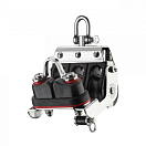 SPRENGER S Mainsheet Block with Swivel, Becket and Cleat / 8 mm / needle bearing 44584-bvs