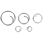 Seachoice 50-59437 66 Куски звенеть Комплект Серебристый Silver