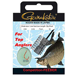 Gamakatsu 140276-01000-00018-00 Booklet Br.Feeder 2210R Палатка Крюк 0.180 Mm 75 см Красный Red 10 