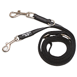 Julius k-9 216GM-DP Прорезиненный тренировочный поводок 20 mm Черный Black 220 cm
