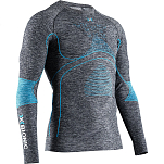 X-BIONIC EA-WT41W19M-G161-L Базовый слой с длинным рукавом Energy Accumulator 4.0 Серый Dark Grey Melange / Blue L
