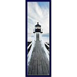 Постер Маяк Маршалл-Пойнт "Marshall Point Light" Филиппа Плиссона Art Boat/OE 339.01.605B 33x95см в синей рамке