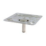 Pike n bass 240330 Fixation Inox Seat Plate Серый  Silver 177 x 177 mm 