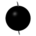 Сигнальный шар Lalizas 72731 дневной чёрный 600 мм