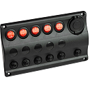 Панель бортового питания 5 переключателей, USB зарядка, индикация, автоматы AAA 10226-BKU