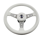 Рулевое колесо DELFINO обод белый,спицы серебряные д. 340 мм Volanti Luisi VN70401-08