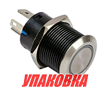 Кнопка без фиксации, подсветка синяя, 12 В, 20А, 19мм (упаковка из 10 шт.) YIS Marine PB4411TB_pkg_10