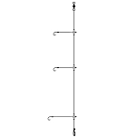 Lineaeffe 5644950 связанный крючок Triple Power 1.65 m Clear / Grey 1/0
