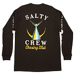 Salty crew 20135036-BLK-S Футболка с длинным рукавом Tailed Коричневый Black S