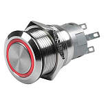 Bep marine 80-911-0063-00 CZone Push Button ON/OFF Серебристый Red LED / Silver
