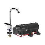 Набор насос/кран Johnson Pump 1.1 WPS/Faucet Combo 61123 12В 2А 4,2л/мин диафрагменный насос с хромированным латунным краном