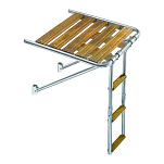 Forniture nautiche italiane 3030426 30304 3 Шаги Лестница С Платформа Brown / Silver 600 x 550 mm 