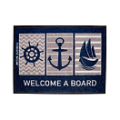 Купить Дверной коврик Marine Business Welcome 41256 700x500мм нескользящий из синего/серого полиамида и резины 7ft.ru в интернет магазине Семь Футов