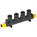 Bep marine 80-911-0048-00 NMEA 2000 Network 4 Way Tee Connector Черный Black