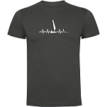 Kruskis CA65500446S176 Футболка с коротким рукавом Sailing Heartbeat Серый Dark Grey XL
