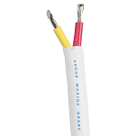 Ancor 639-124925 Marine Grade Защитный дуплексный плоский кабель из луженой меди 18/2 76 m White
