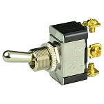 Bep marine 1002015 12-24V 6-32 Винт Терминалы Вкл-Выкл-Вкл Одинокий Полюс Переключать выключатель Silver / Black