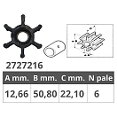 Купить Jabsco 2727216  673-001 Оригинальное рабочее колесо Серебристый Black 12.66 x 50.8 x 22.1 mm  7ft.ru в интернет магазине Семь Футов