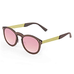 Ocean sunglasses 21.26 поляризованные солнцезащитные очки Ibiza Transparent Pink Transparent Brown / Metal Black Temple/CAT2