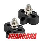 Клемма-штифт одинарная, M8, черная/черная (упаковка из 25 шт.) Marine Rocket 4620136056854_pkg_25
