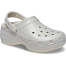 Купить Crocs 210413-040-w8 Деревянные башмаки Classic Platform Glitter Lined Silver 35x25x15 EU 38 7ft.ru в интернет магазине Семь Футов