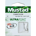 Mustad 91908 Competition 12496B Крюк Серебристый 10 pcs 4 (10 Hooks) 
