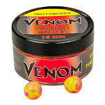 Feedermania V0920003 Venom Hard Ball Ананасовые вафтерсы Золотистый Yellow 15 mm