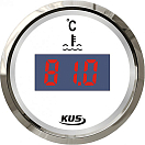 Купить Цифровой указатель температуры воды KUS WS KY24100 Ø52мм 12/24В IP67 20-300Ом 25-120°C белый/нержавейка 7ft.ru в интернет магазине Семь Футов