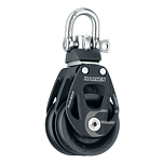 Harken 6238 Element Double Swivel Block 45 mm Серебристый Black / Silver