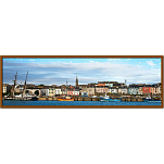 Постер Порт Дуарнене "Le Port de Douarnenez" Филиппа Плиссона Art Boat/OE 339.01.688M 33x95см в коричневой рамке