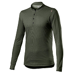 Castelli 4520105075-M Базовый слой с длинным рукавом Tech Henley Зеленый Military Green M
