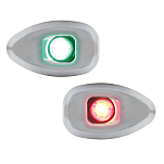 Комплект бортовых огней без отверстий Lalizas Micro LED 12 74361 112,5° цвет хром свет красный/зелёный