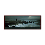 Постер Маяк Креак в Уэссане "Creac'h sur Ouessant" Филиппа Плиссона Art Boat/OE 339.02.144MC 33x95cм в коричневой рамке с веревкой