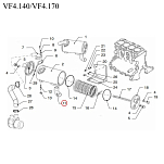 Патрубок теплообменника Vetus VFP01525 для двигателей VF4.140/VF4.170/VF5.220/VF5.250