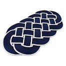 Купить Cavalieri 808985 Двухцветный овальный коврик Blue / White 600 x 330 mm 7ft.ru в интернет магазине Семь Футов