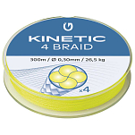 Kinetic F504-057-099 Cyber 4 Плетеный 300 M Желтый  Fluo Yellow 0.120 mm 