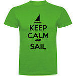 Kruskis CA65500683S090 Футболка с коротким рукавом Keep Calm And Sail Зеленый Green 3XL