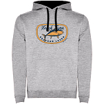 Kruskis SU1067065802C074 Толстовка с капюшоном Fresh Tuna Two-Colour Серый Heather Grey / Black 3XL