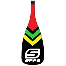 Купить Safe waterman hc200.006 весла для падлбординга Fiberglass 2 Секции Black / Yellow / Green / Red 185x20x20 175-220 cm 7ft.ru в интернет магазине Семь Футов
